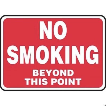 Accuform SAFETY SIGN NO SMOKING BEYOND THIS MSMG511XP MSMG511XP